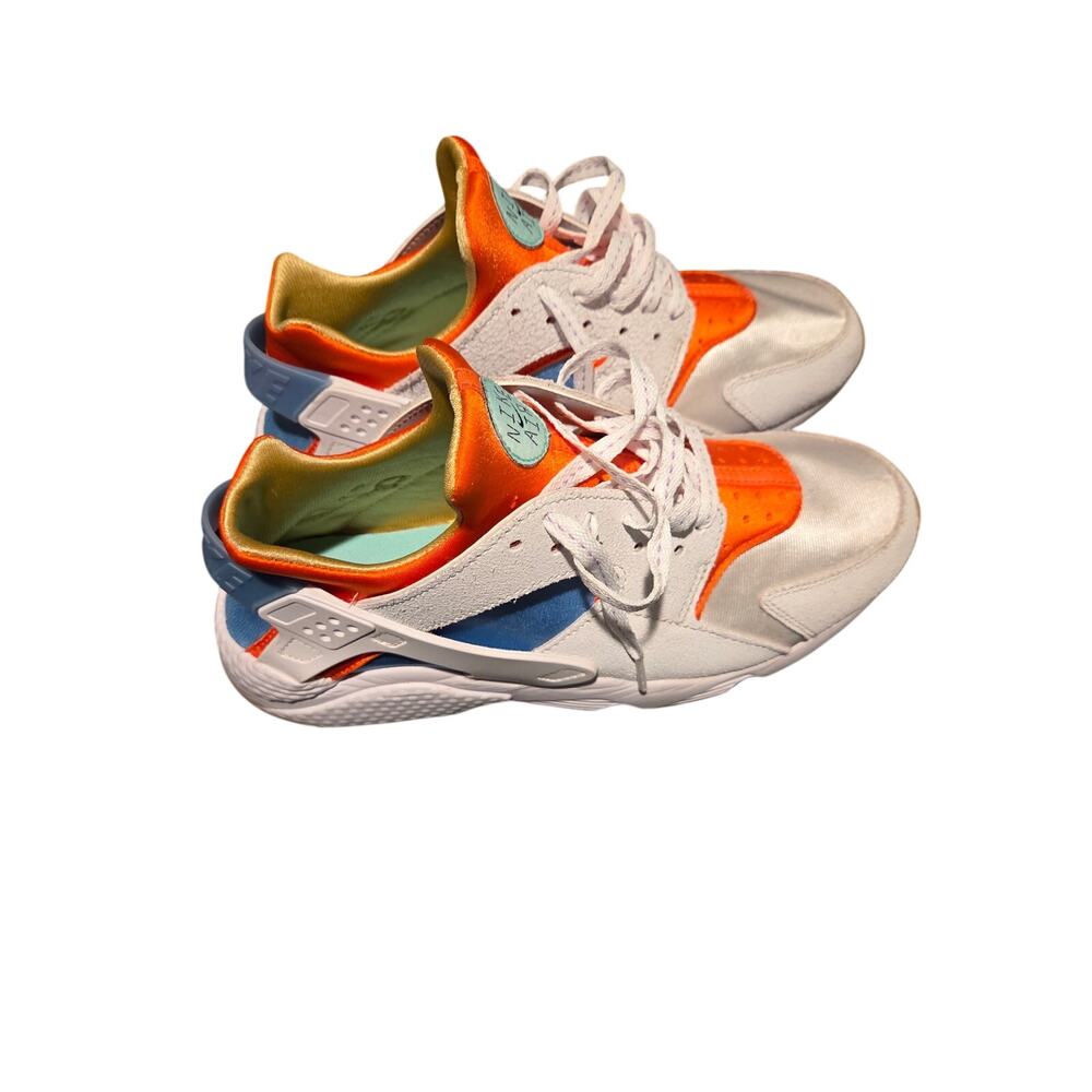 Nike Air Huarache White Safety Orange University Blue DX2345-100 Men's 10.5